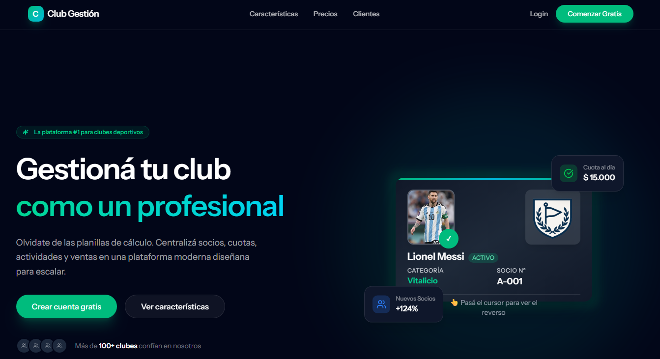 Sistema de administración de clubes